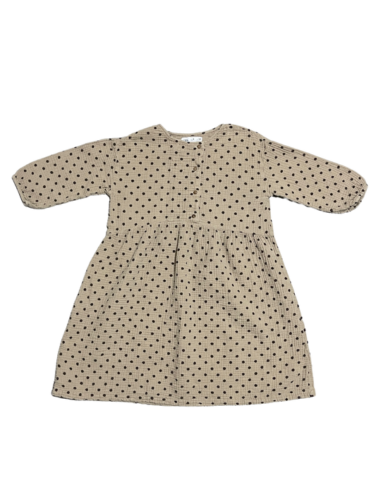 Zara - Cream Dots Dress - Size 8