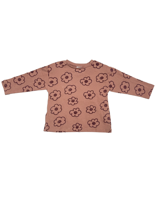 Zara - Flower Shirt - 9-12M